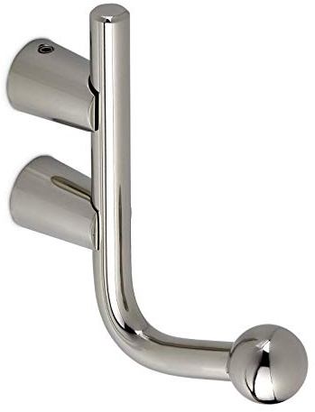 SOTECH Garderobenhaken ZIA Ø 10 mm Edelstahl poliert 92 x 80 x 19 mm | Wandhaken zum Schrauben Handtuchhalter Haken