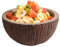 APS Schale „Coconut“, Kokosnuss Schale, Ø 18 cm, H: 9,5 cm, Flaschenkühler, Müslischale, Salatschüssel, Suppenschüssel, Beton mit möbelschonender Unterseite, Braun, Grau, 1 Liter