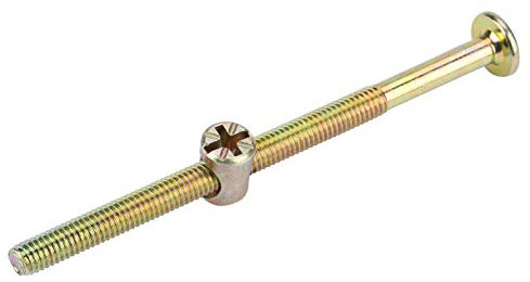 10 Stück Flache Sechskantschraube Möbellaufschrauben Edelstahl Hammerkopfmutter Für Möbelbetten Betten Kinderbett Stühle(6 * 90Mm),Nuss