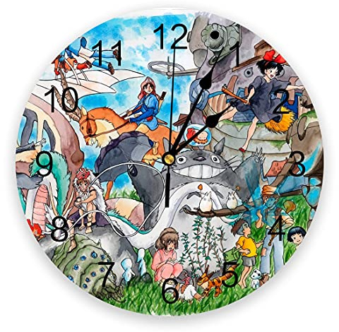 ELD Dia 30cm Studio Ghibli Mode Wanduhr Wohnzimmer Schlafzimmer Hängetisch Silent Kinderzimmer Wanduhren Home Decor Uhr Kreative Kindertag Geschenk Freunde Geschenke Wandkunst