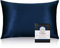 OLESILK 100% Seide Kissenbezug Kissenhülle Haar- und Hautpflege mit Verstecktem Reißverschluss 25 Momme 2 Stücke Marineblau 40x80cm 2er Pack