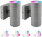 SSC-LUXon 2er Set Aussen Wandlampe anthrazit IP54 inkl. 4x Smart Home WiFi RGB GU10 LEDs - Up Down Wandleuchte Steuerung per App & Sprache