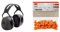3M Peltor Casque Antibruit Série X, X5A, 35 dB, Noir & 3M Bouchons d'oreille 1100, mousse souple, protection auditive contre les niveaux de bruit dans la gamme de 94 à 105 dB (SNR : 37dB), 30 paires