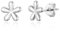 Philip Jones Silver Plated Flower Stud Earrings
