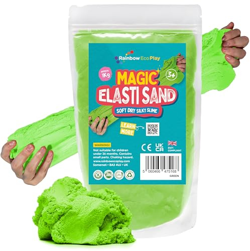 Rainbow Eco Play Magic Elasti Sensory Stretchy Natural Play Sand - 1kg