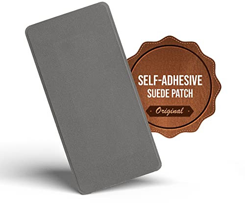 MastaPlasta Instant Self-Adhesive Premium Suede and Velvet Repair Patch - Grey 20cm x 10cm (8in x 4in). Upholstery-Quality Patches for Sofas, Car Interiors, Bags, Jackets & More