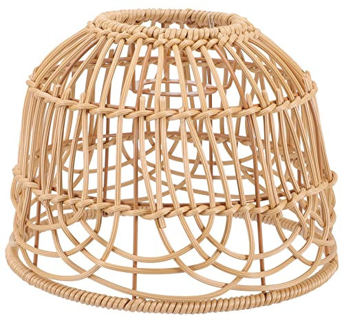 LIFKOME Weiches Licht Imitation Rattan Lampenschirm Gewebte Kronleuchter Abdeckung Hause Dekorative Lampe Vintage Stil Licht Abdeckung