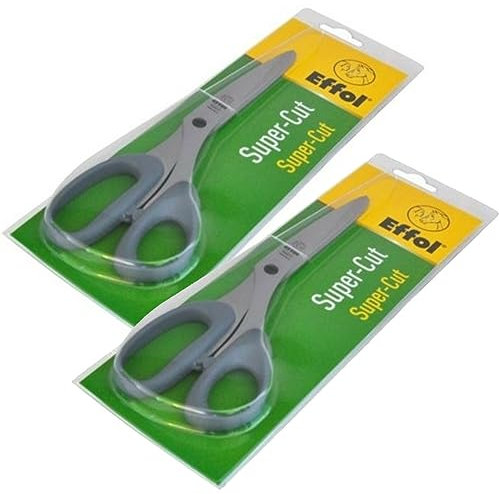 RL24 - Schere Super-Cut | Mähnenschere für Pferde | aus rostfreiem Edelstahl | Schweifschere für präzises Schneiden | Länge 21 cm | Schere für Mähnen | 2 Stück (2er Set)