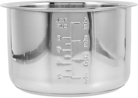 UPKOCH Olla Arrocera Olla Interior De Repuesto 4L Antiadherente Interior Sartén De Cocina Interior De Acero Inoxidable Olla De Cocina Interior Olla De Cocina Revestimiento De Contenedor