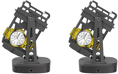 Niniang Rotomat Uhrenbeweger für Automatikuhren, mechanisch, für Uhrenbeweger, Anzeige der Anzahl der Übungsschritte, Sport A, 2 Stück, Schwarz , a