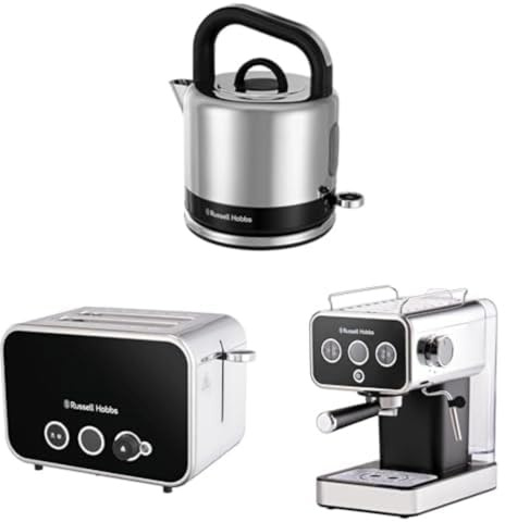 Russell Hobbs Distinctions Kettle, Toaster & Coffee Maker Black