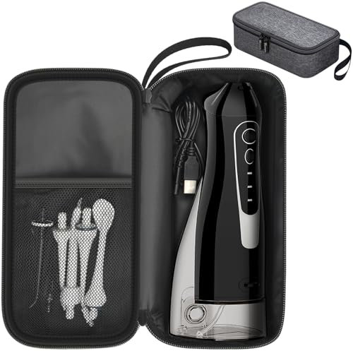 Tanmqin Portable Case Replacement for Nicwell Water Dental Flosser Cordless, for COSLUS Water Dental Flosser Teeth Pick Electric Waterflosser Flossing Machine for Teeth Cleaning F5020E (Bag Only)
