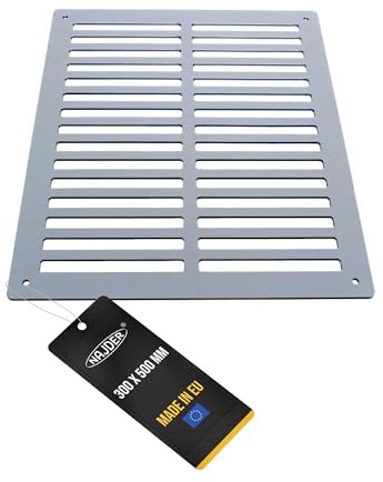 NAJDER Griglia di ventilazione in alluminio 300 x 500 mm, DIBOND, Coperchio di ventilazione piatto, Griglia per l'aria di scarico, Fessure di ventilazione di superficie, Aperture di ventilazione