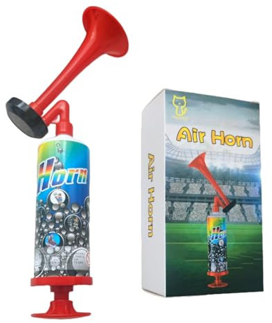 Happy Hold Neumatisches Horn: Kann im Verkehr, bei Fußballspielen und Partys als Hupe verwendet werden. Unverzichtbar für den Sport und das Reisen (rot).