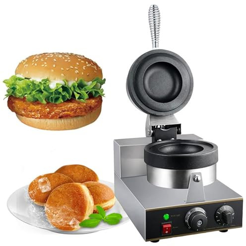 LZDOYY Macchina per Waffle elettrica per Hamburger, pressa per panini Antiaderente Macchina per Hamburger Macchina per Waffle per Gelato in Macchina per Cono di cialda per Hamburger di cialde,A