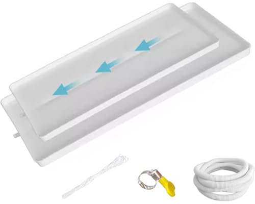 Recogedor Agua Aire Acondicionado Bandeja De Goteo Fabricado en Material PP5 Universal para Todos Los Modelos De Aire Acondicionado Diseño De Canal De Drenaje(81.5 * 33 * 2.5CM)
