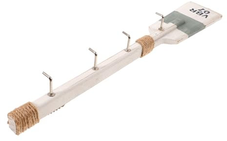 TINEASUR Mediterraner Holz-haken Im Paddel-design Dekorationshaken Für Innenbereich Für Küche Bad Schlafzimmer Und Mehr Stabil Und Platzsparend Zufälliger Stil