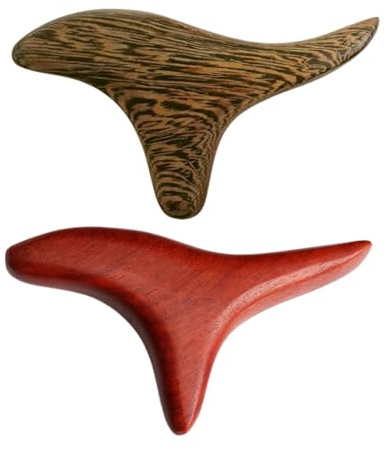 Holz Körpermassagestab 2 Stück Akupressur für Schulter Arm Rücken | Leicht und Kompakt, Ergonomisches Design, für Schönheitssalon und Haushalt, Passt an Viele Körperpartien