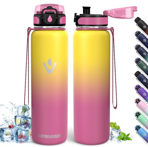 Botella Agua Acero Inoxidable, 500ml Libre de BPA, Botella Termica, Aislamiento de Doble Pared, Botella Termica Niños, Cantimplora, Acero Inoxidable 18/8, Botella Agua Termica, Botella Termica 500ml