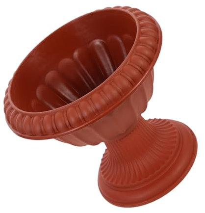 Alipis Pot De Fleur Romain Vase à Fleurs Pot De Fleurs Romain Jardinière D'urne s De sur Pied Contenant pour Compositions Contenants pour Plantes Plastique Rouge