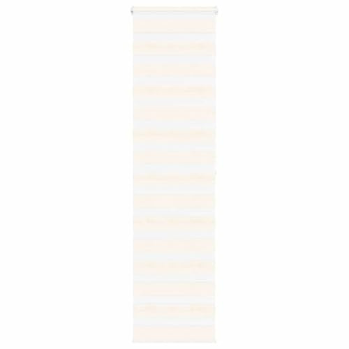 vidaXL Doppelrollo Marmorbeige 55x200 cm Stoffbreite 50,9 cm Polyester, Zebra-Rollo, Zebra-Jalousie für Fenster