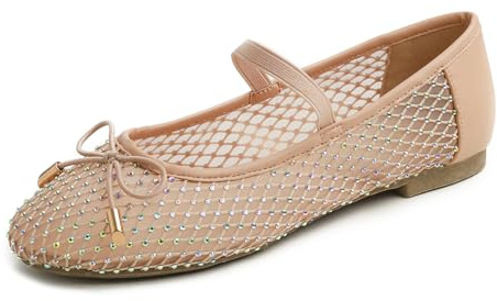 BREEZE NOUTHERLY Ballerina in Vernice Colorata con Cuscino in Memory Foam per amaretti da Donna Diamante Beige 38 EU