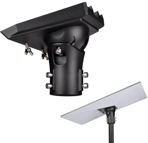 PowGrow Adjustable Pipe Adapter for Starlink Gen 3/Standard 4/4X Dish,Black | Pole Mount Adapter for Starlink Standard 4/4X Dish, with Multiple Adjustment Capabilities, Aluminum Alloy