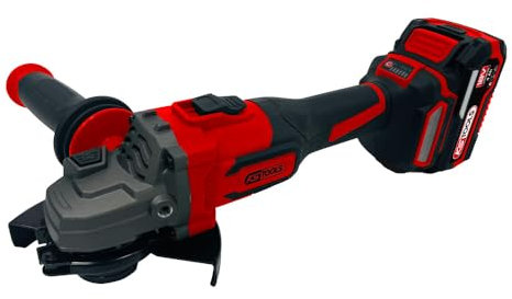 KS Tools - 515.4735F - Meuleuse d'angle sur batterie 125mm livrée avec un chargeur et 2 batteries 4ah meuleuse sans fil brushless Puissance 18 V - 1200w - Meuleuse 125