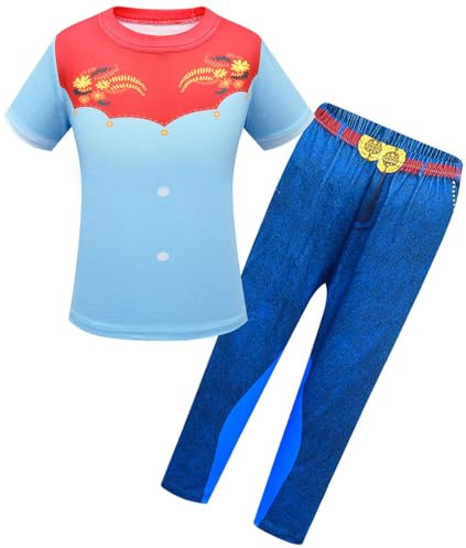 Windskids Mädchen Reiten Kostüm Fasching Cosplay Spirit Riding Free Lucky PRU Abigail Outfit Top Hose Set für Fancy Dress Up Halloween Weihnachten Karneval Party Geburtstag Maskerade Verkleidung
