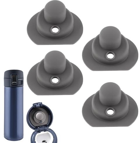 4pcs Upper Lid Cover Topper Gasket Replacement for Zojirushi Mug Cap Top 16oz 12oz, Silicone Lid Stopper Seal Ring Parts Accessories Compatible with SM-K Series Water Bottle, BPA Free