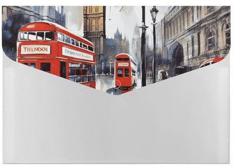 Akkordeon-Aktenordner, Fächermappe mit 6 Fächern, London-Akkordeon-Ordner, tragbarer Dokumenten-Organizer, A4-Papier-Aktenhalter für Büro, Rechnungen, Quittungen