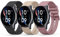 Amzpas 3 Stück Armband für Amazfit GTR 3 Armband,22mm Silikon Ersatzarmbänder Uhrenarmband für Amazfit GTR 4/3Pro/2/2e/Balance/Stratos 2S/Pace/Bip 5/BIP 6(Schwarz/Violett/Milchtee)