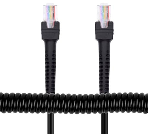xiwai Cable de conexión Ethernet retráctil Cat6 8P8C UTP macho a macho, RJ45, cable de red LAN, cable en espiral elástico de 2,0m