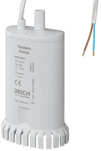 Camping Tauchpumpe Twin 12V 19L/min I 1,4 bar 55 W Leistungsaufnahme