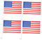 CLISPEED 4pièces Drapeaux Américains Pour Voiture Avec Clip De Fenêtre Drapeaux Décoratifs Résistants Aux Intempéries Pour Véhicules Parades Et Événements