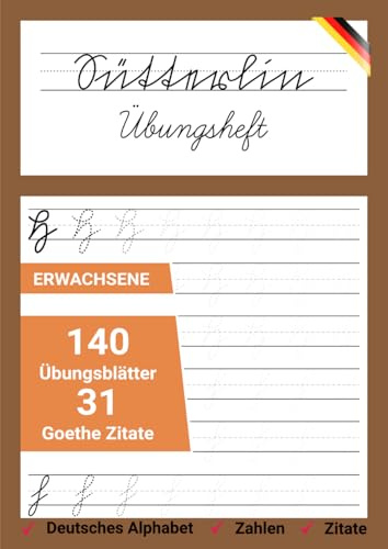 Sütterlin Übungsheft: Sütterlin mit Goethe-Zitaten, einfach und praktisch (Der deutsche Schriftschatz)