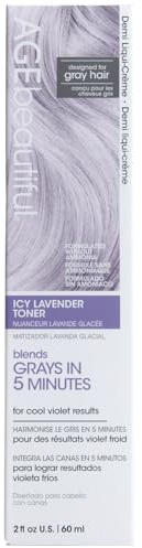 AGE beautiful Icy Lavender Demi Liqui-Creme 5-Minute Toner | Blend & Enhance Gray Hair with Cool Violet Tones | Eliminate Brass | Professional Salon Color