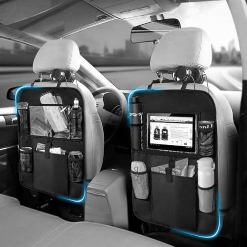 ZCCZQF Auto Rückenlehne Schutz für VW T5 T5.1 T6 T6.1 Ganci, Wasserdicht Sitzschutz, Rücksitz-Organisationstasche, Autositz Organizer