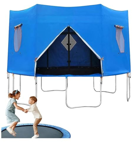 QSZTJJ Universelle Trampolin Abdeckung |(183/244/306/366/427cm) Trampolin Zelt Abdeckung | Trampolin Sonnenschutz Dach | Trampolin Zubehör Ersatzteile