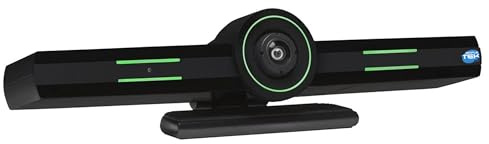 SIMPLETEK - Kompakte All-in-One-Webcam für Videokonferenzen, Full HD 1080p mit 4 integrierten Mikrofonen und 5-fachem Digitalzoom
