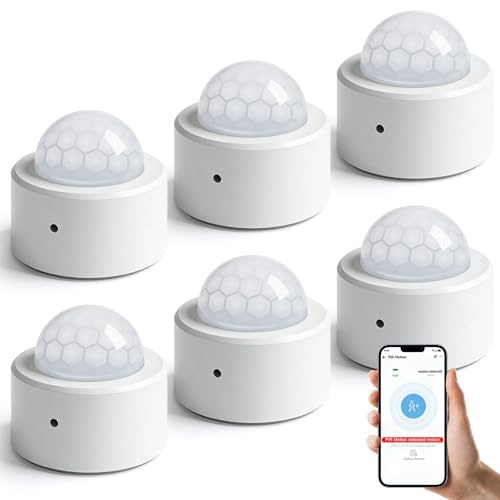 6 Stück Zigbee Bewegungsmelder: PIR Bewegungssensor, Smart Bewegungsmelders WLAN Alarm für Smart Life/Tuya App, intelligente Sicherheits- und Lichtsteuerungsumgebungen (ZigBee Hub Required)