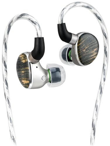 TINHIFI T6 HiFi In-Ear Monitor IEM, 1DD + 1 Planar Hybrid Wired Earphones, Flagship Dynamic Driver, Detachable Cable, Gaming and Studio Audiophile Earbuds (Silver, T6 2Pin No Mic)