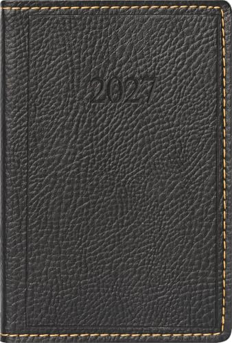 rido/idé Taschenkalender Mod. partner/Industrie I 2027 | A7, Kunstleder, schwarz: 2 Seiten = 1 Woche