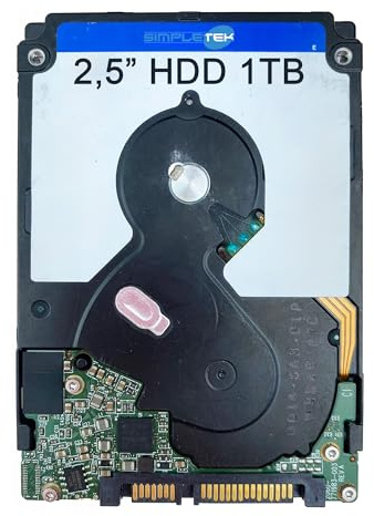 SIMPLETEK - Hard Disk Interno 1TB SATA III 2,5 - Disco Rigido HDD per Notebook, PC All-in-One e Box Esterni (Ricondizionato)