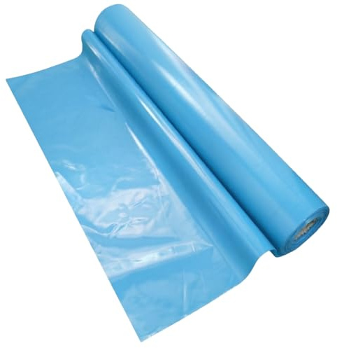 Bâche de bassin Bleue Koi durable et sans danger pour poissons, HDPE, Épaisseur 0,16mm, facile à découper, film de bordure pour bassin à poissons jeux d'eau, ruisseaux, fontaines, jardin(4x5m)