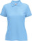 Fruit of the Loom Womens Lady Fit Pique Polo Shirt Sky Blue XS