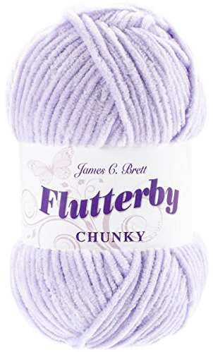 James C. Brett B10 Flutterby Chunky Yarn-Lilac