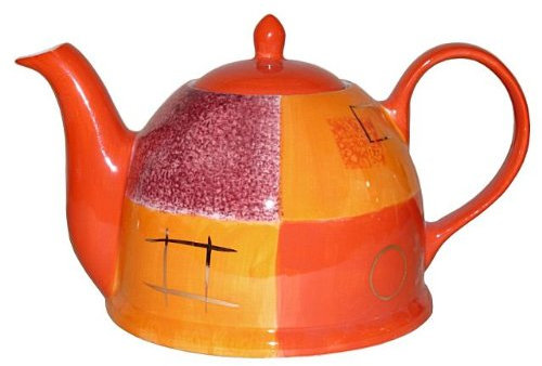 Teekanne mit Stövchen - Cha Cult Patricia Set 1,5l (handbemalt,Goldauflage)
