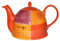 Teekanne mit Stövchen - Cha Cult Patricia Set 1,5l (handbemalt,Goldauflage)