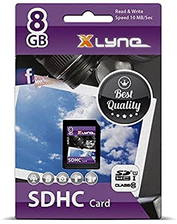 XLYNE SDHC-Speicherkarte │8 GB│Class 10│SD-Karte, Flash Memory│Ideal für Fotos/Videos/Audio/Smartphones, 3 Stück
